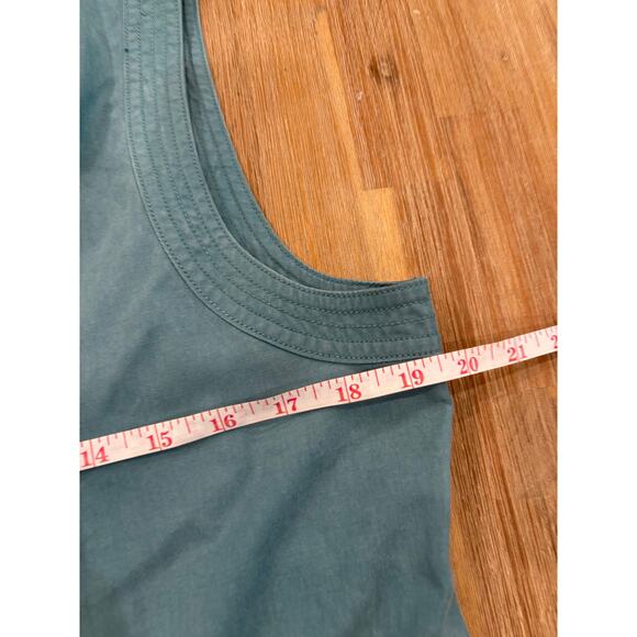VINTAGE ORVIS DENIM BUTTON DOWN VEST TEAL COLOR SIZE MEDIUM - Picture 5 of 9